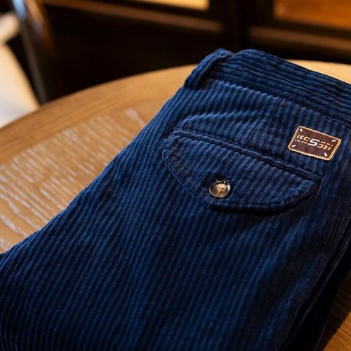 Mostarsea~新款条绒休闲裤男士2025秋冬季弹力灯芯绒长裤厚款西裤