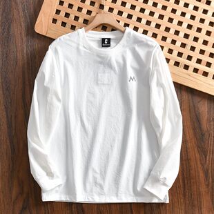 格纹肌理面料速干透气高弹圆领长袖 T恤 速get简约好物 MAROLIO