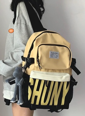 法国ZAMP轻奢学生书包女初中高中生大容量双肩包电脑包运动旅行包