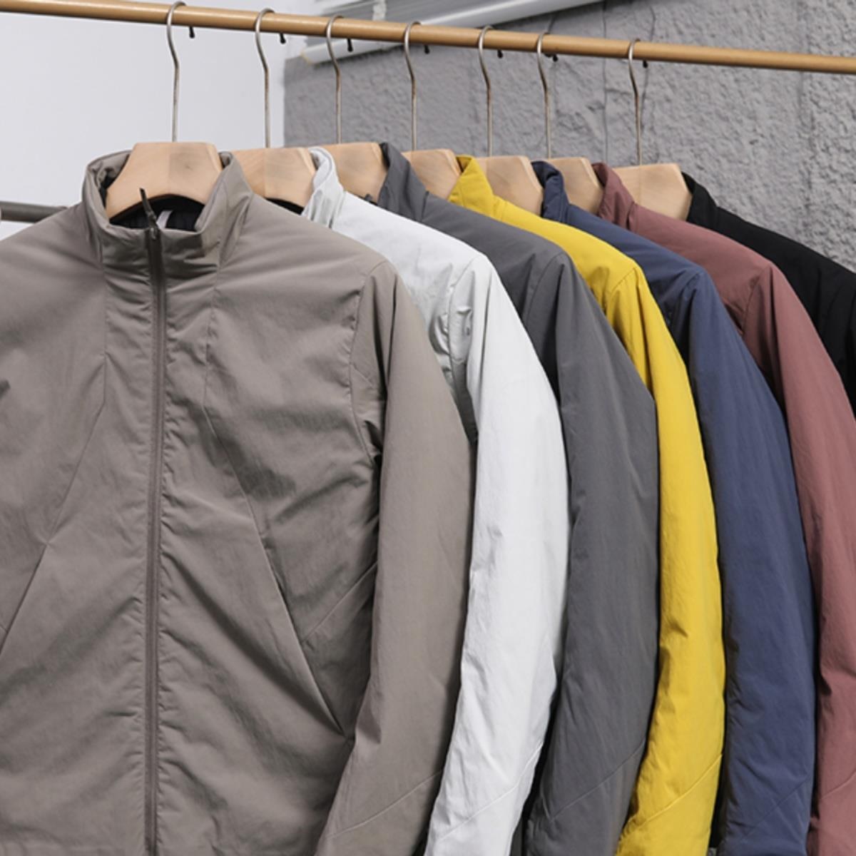 Mostarsea~秋冬季休闲纯色棉衣外套男士轻量化防风防泼水立领夹克