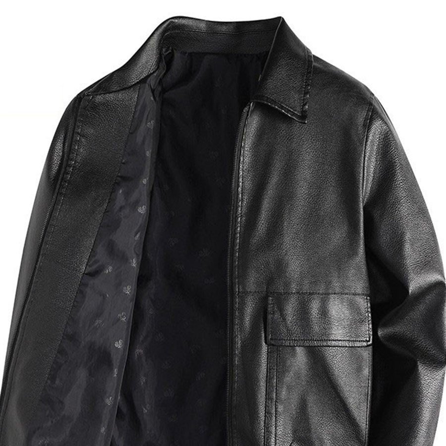 VIRRI CIAGA 皮衣外套男春秋款2025新款休闲夹克翻领百搭长袖上衣,男装,秀禾服,淘宝优惠券,粉丝福利购,淘宝优惠卷