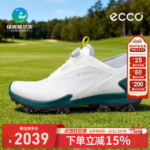 ECCO爱步高尔夫男士球鞋男子健步旅途系列新款golf防滑运动有钉鞋