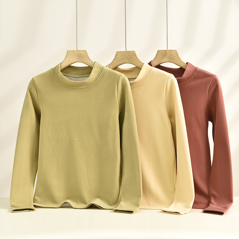 纤丝鸟山羊绒保暖女士中领打底衫