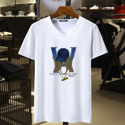 莱卡加大v领胖子肥佬韩版打底衫