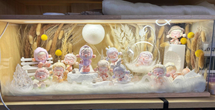 泡泡玛特sp温度盲盒场景布置装饰造景微缩道具迷你配件diy收纳盒