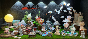 泡泡玛特DIMOO一盏风月盲盒微缩场景展示diy配件道具摆件造景装饰