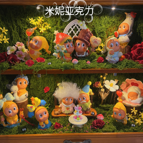 泡泡玛特星星人怦然心动盲盒场景礼物diy手工配件展示盒收纳造景