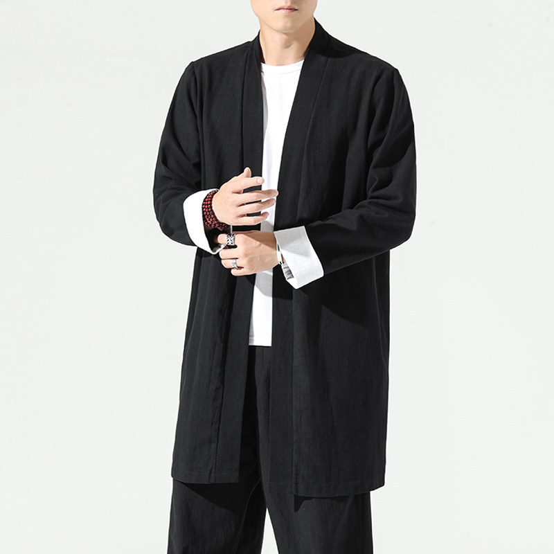 中国风秋季男士中长款休闲宽松外套男QT4003-NB25P80,男装风衣,星座815（原A203）