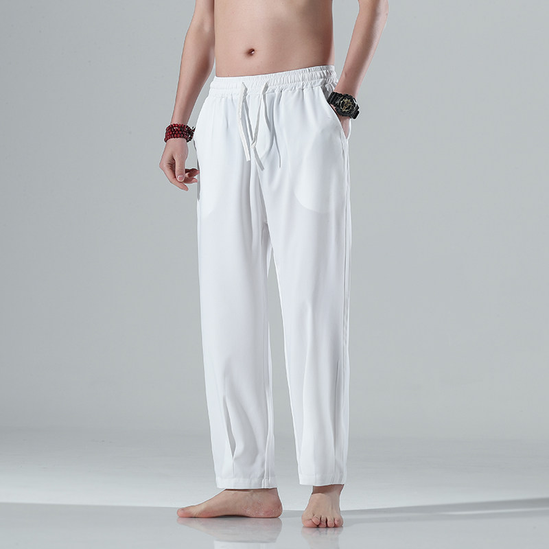 2021夏季风冰丝宽松休闲裤男无影墙QT4003-NB18,男装休闲裤,星座815（原A203）