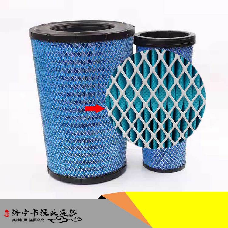 K3347适配新欧曼GTL400 460福田EST超能版空气滤芯滤清器锥形空滤