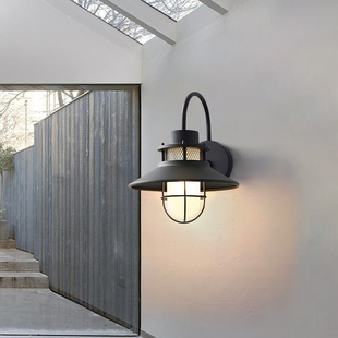 室外壁灯太阳能庭院灯别墅入户大门门前灯外墙灯美式复古阳台壁灯