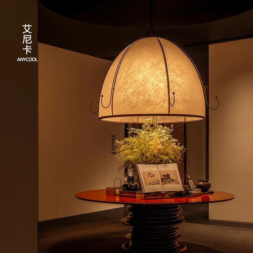 侘寂风餐厅饭店包厢日式吊灯