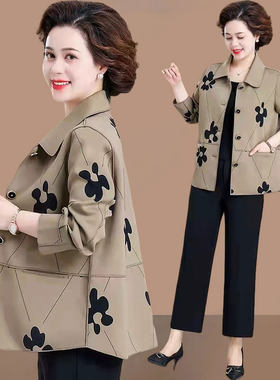中老年妈妈春装运动服外套