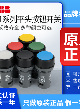 原装正品 ABB自复位按钮开关CP1-10G-10/11/20 01R 10Y 10B 10W/L