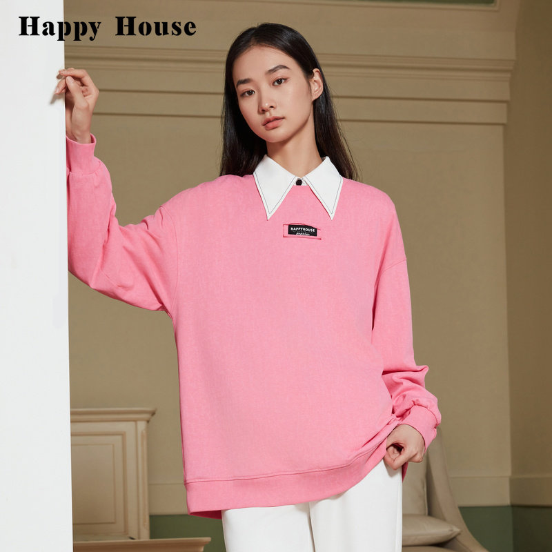 快乐屋针织扎染孕妇卫衣2026新款春季上衣潮妈中长款孕妇装时尚