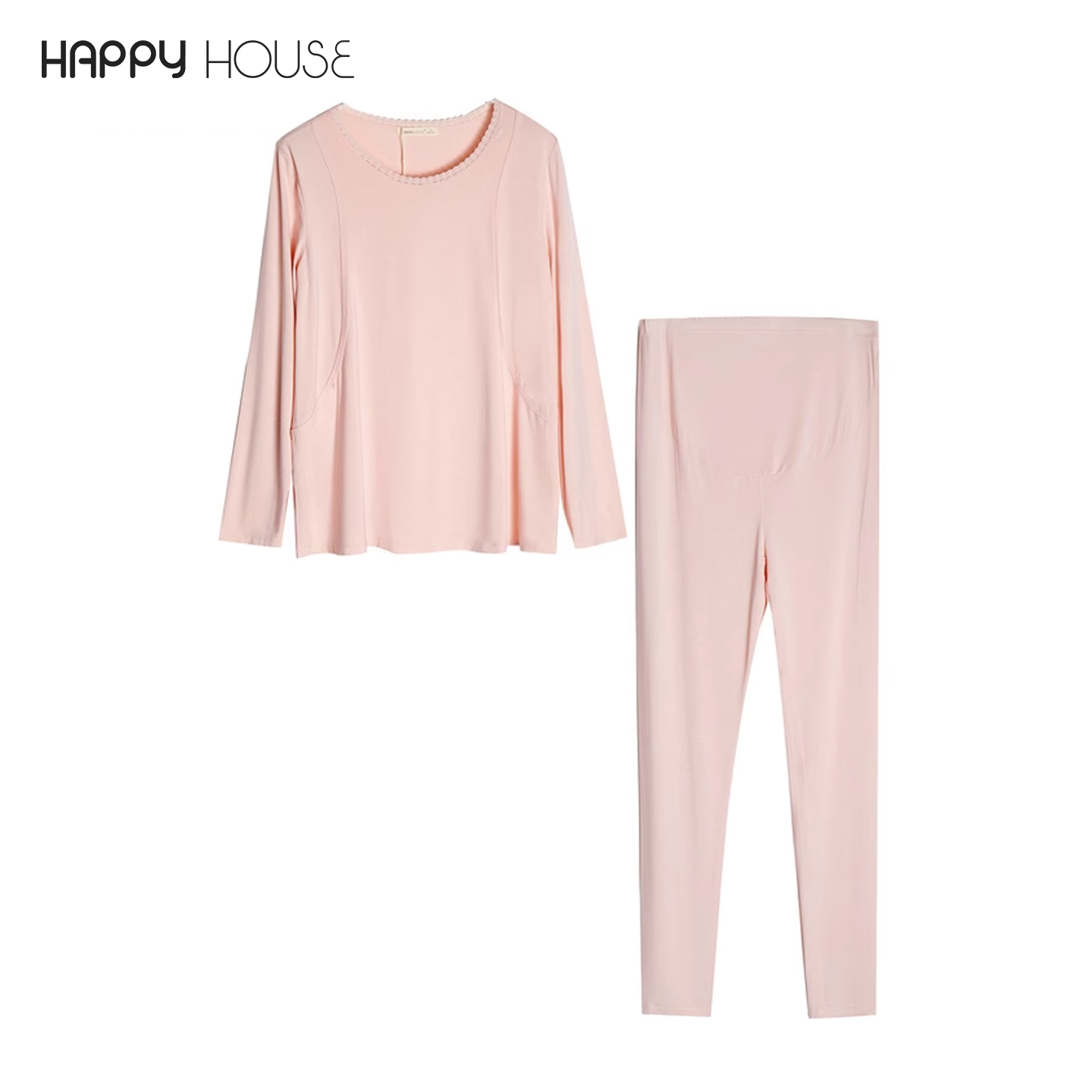 快乐屋孕妇舒适弹力莫代尔秋衣裤