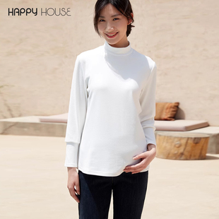 快乐屋孕妇百搭上衣2025新款 秋冬拜尔绒打底衣显瘦卫衣外穿孕妇装