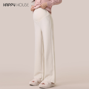 宽松显瘦拖地裤 快乐屋四面弹孕妇阔腿裤 直筒裤 2025外穿长裤 春秋款