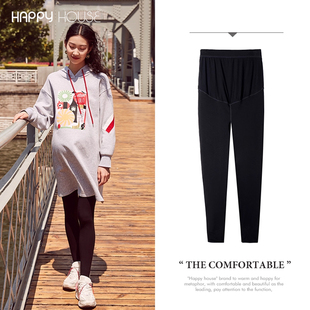 袜怀孕期加绒孕妇裤 仿羊驼绒踩脚裤 女 外穿春秋款 快乐屋孕妇打底裤