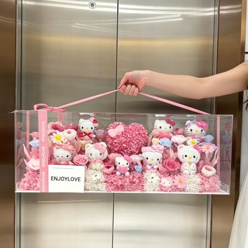 Hellokitty永生花礼盒520情人节七夕送女朋友礼物送闺蜜生日礼物 - 封面