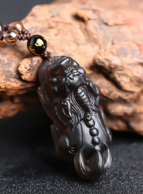 貔貅吊坠妙韵黑曜石吉祥物