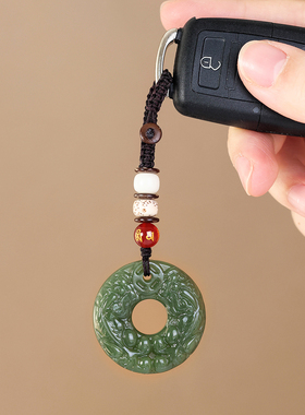 妙韵天然和田玉招财貔貅玉石吊坠