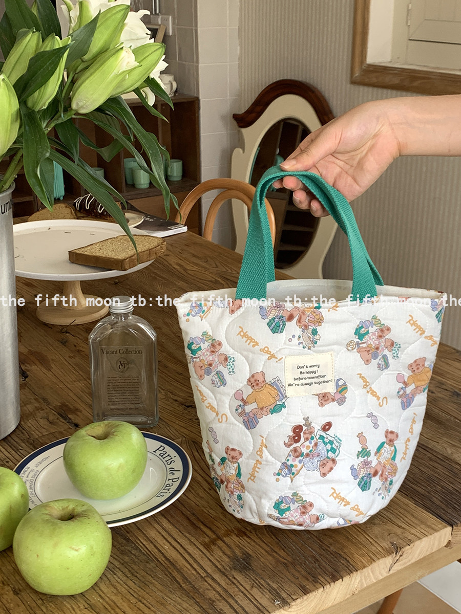 thefifthmoon可爱糖果小熊绗缝手提棉布包妈咪包抽绳水桶包,箱包皮具/热销女包/男包,通用款女包,淘宝优惠券,粉丝福利购,淘宝优惠卷