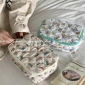 thefifthmoon清新可爱孩童动物乐园绗缝翻盖收纳包化妆包