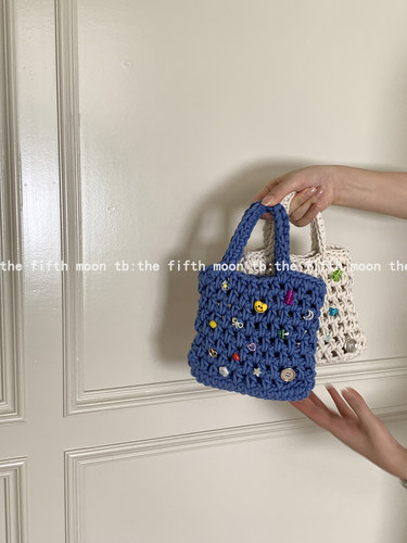 串珠多彩棉绳手提单肩斜挎包