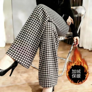 北极长毛绒裤子冬季新款微喇加绒女裤加厚保暖百搭中年妈妈筒裤