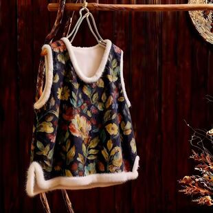 捡漏2025改良版套头背心加绒加厚秋冬国风中式外穿百搭洋气马夹式