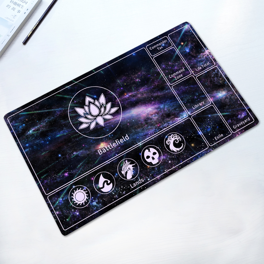 万智牌卡垫MTG纯色风景卡牌垫单人tcg对战橡胶垫定制DIY