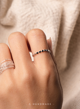 一链多戴极细链条戒指