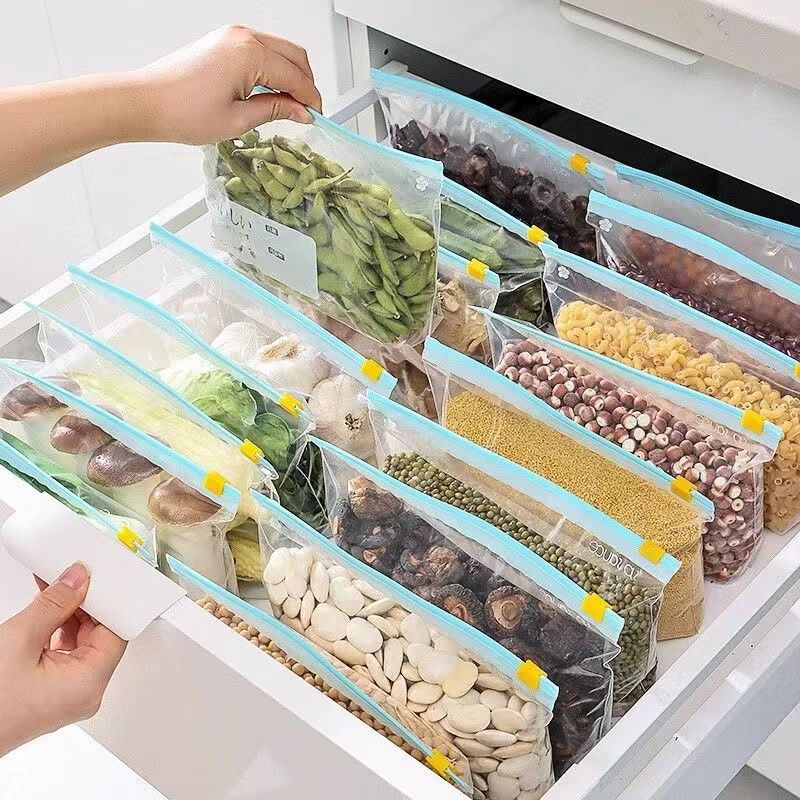 【可反复使用】冷冻拉链式加厚密封袋保鲜袋冰箱食品家用塑封袋滑