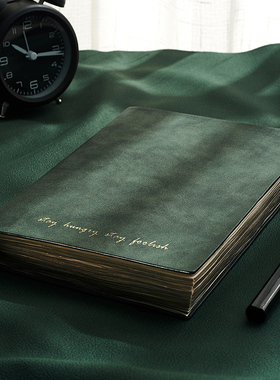 a5笔记本本子高颜值复古软皮成人日记本读书考研简约精致定制可印logo加厚商务办公工作摘抄本会议记录记事本