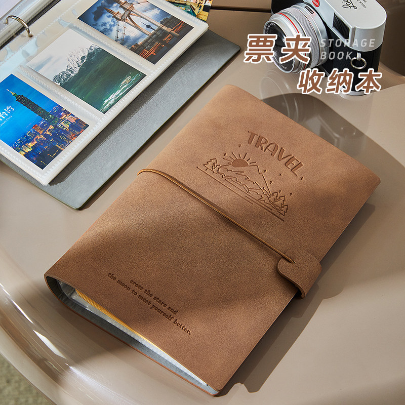 票据收集册旅游纪念相册录拍立得电影火车票高铁票收藏册票根收纳演唱