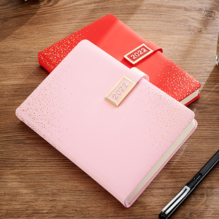 a5商务办公工作笔记本子高档皮面会议记录超厚记事本送礼品加厚文