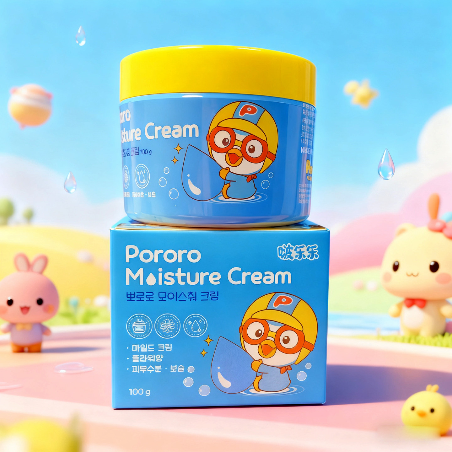 韩国原装进口啵乐乐儿童面霜婴儿保湿润肤霜滋润青少年擦脸油专用