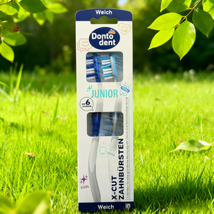 德国Dontodent儿童牙刷硬毛3到6岁换牙期10岁以上去黄渍黑牙菌斑