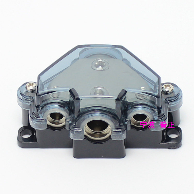 汽车电线接线桩头 1分3接线器 正极分支 负极搭铁接线盒 铜合金优