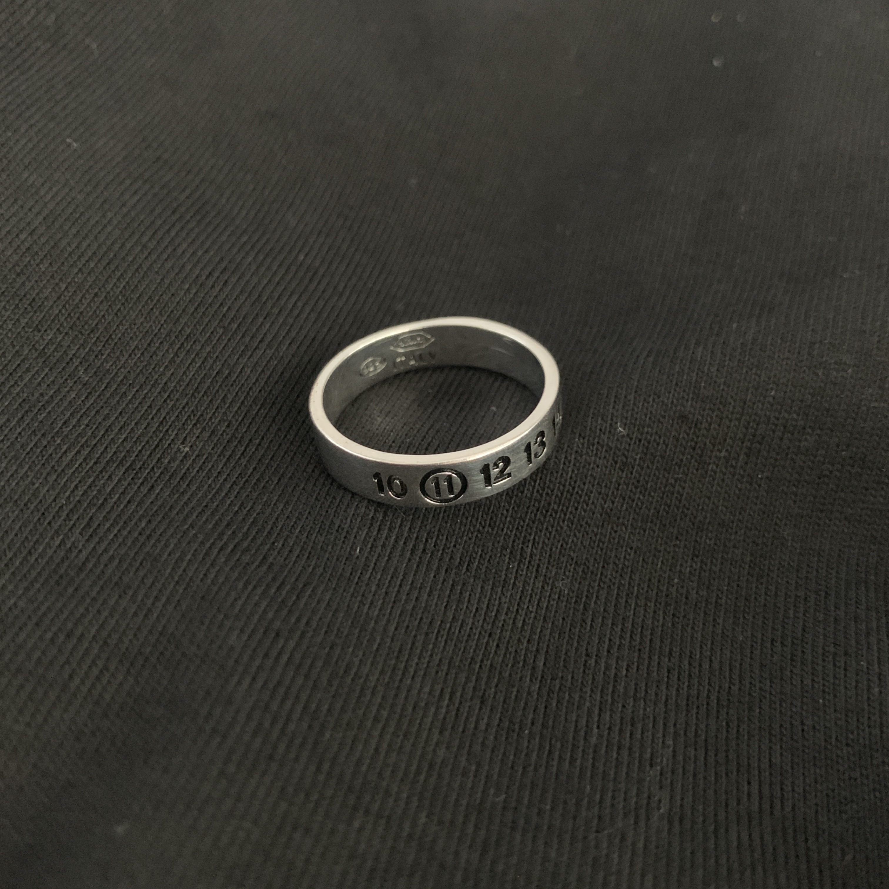 thumbnail for MARGIELA style classic digital Margiela ring 925 silver independent original ins with the same paragraph for men and women couples