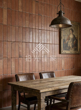 老城墙红色洞石长条砖SPA餐厅咖啡店门头墙砖闽南红酒店墙面瓷砖