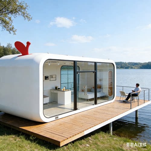 临时住房苹果舱移动房工地宿舍值班岗亭钢结构耐用可移动重复使用