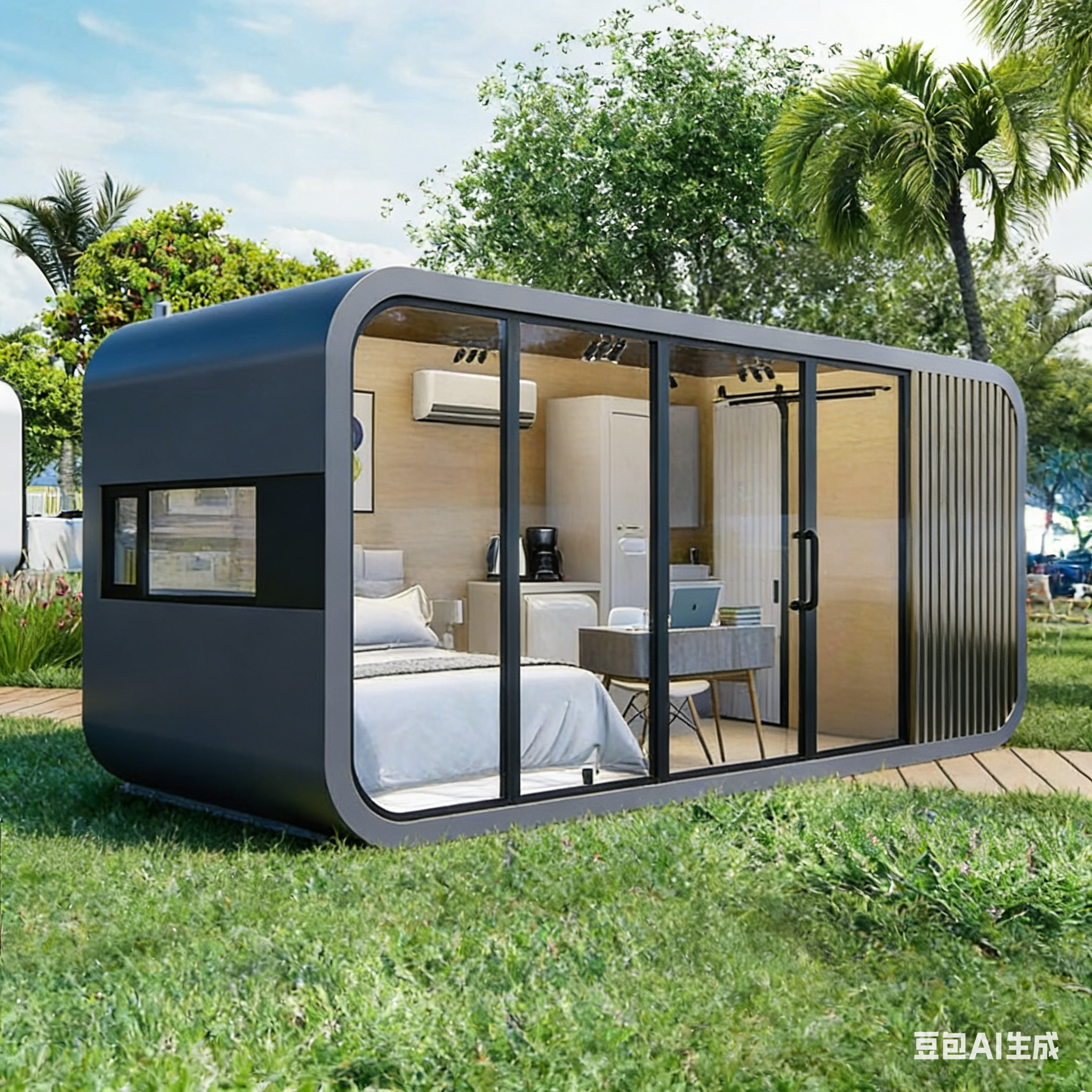 户外露营苹果舱 网红打卡度假屋 钢结构抗风防雨 支持定制尺寸
