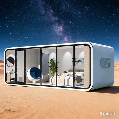 双层中空 Low-E 玻璃太空舱 隔音隔热 全景观景民宿可移动集成屋