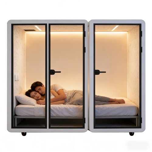 民宿酒店迷你睡眠舱 旅客临时休息隔音房 便携安装高性价比静音仓