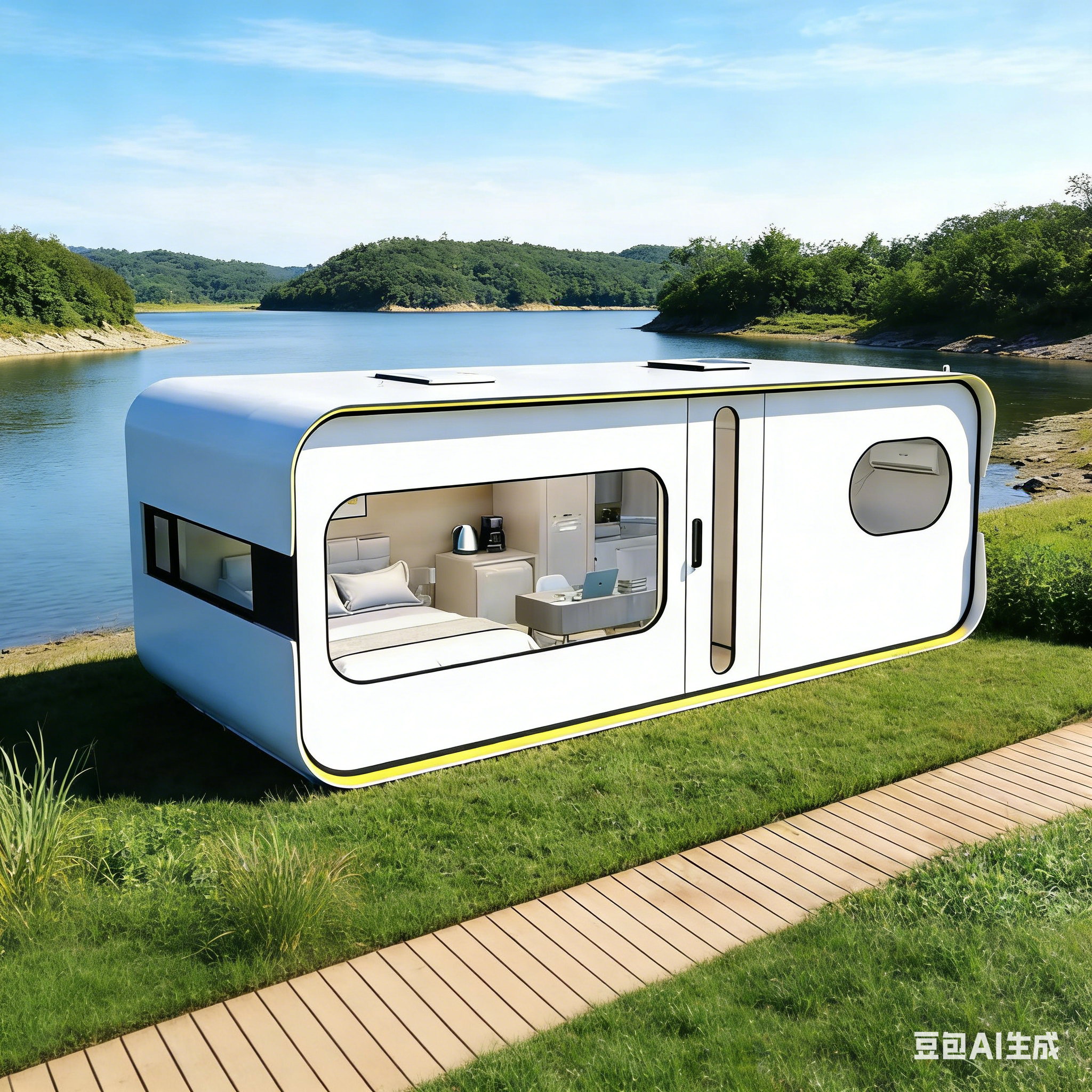 高端民宿苹果舱 轻奢度假住宿 可移动抗风抗震 提升民宿竞争力