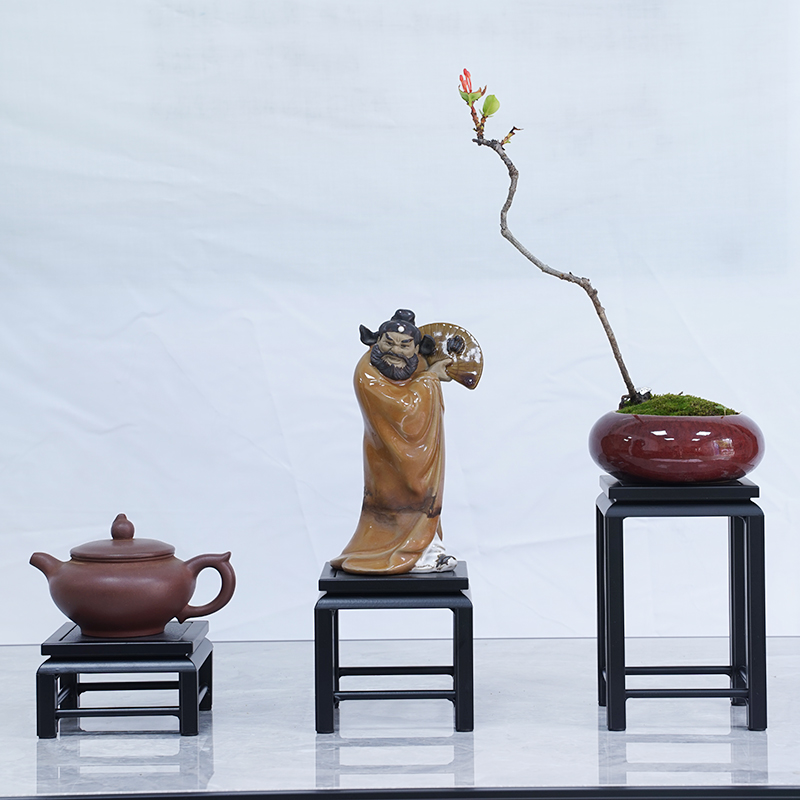 铝合金微型盆景架盆艺花几中式古典桌面奇石茶具古董底座厂家直i.