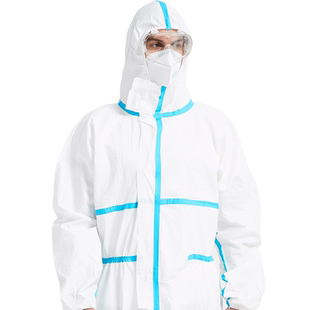 连体带帽一次性防护服打农药防尘洁净衣防水养殖场猪场喷漆工作服