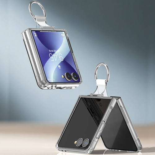 韩国KMAX折叠屏三星Galaxy Z Flip8透明手机壳指环扣防摔保护套